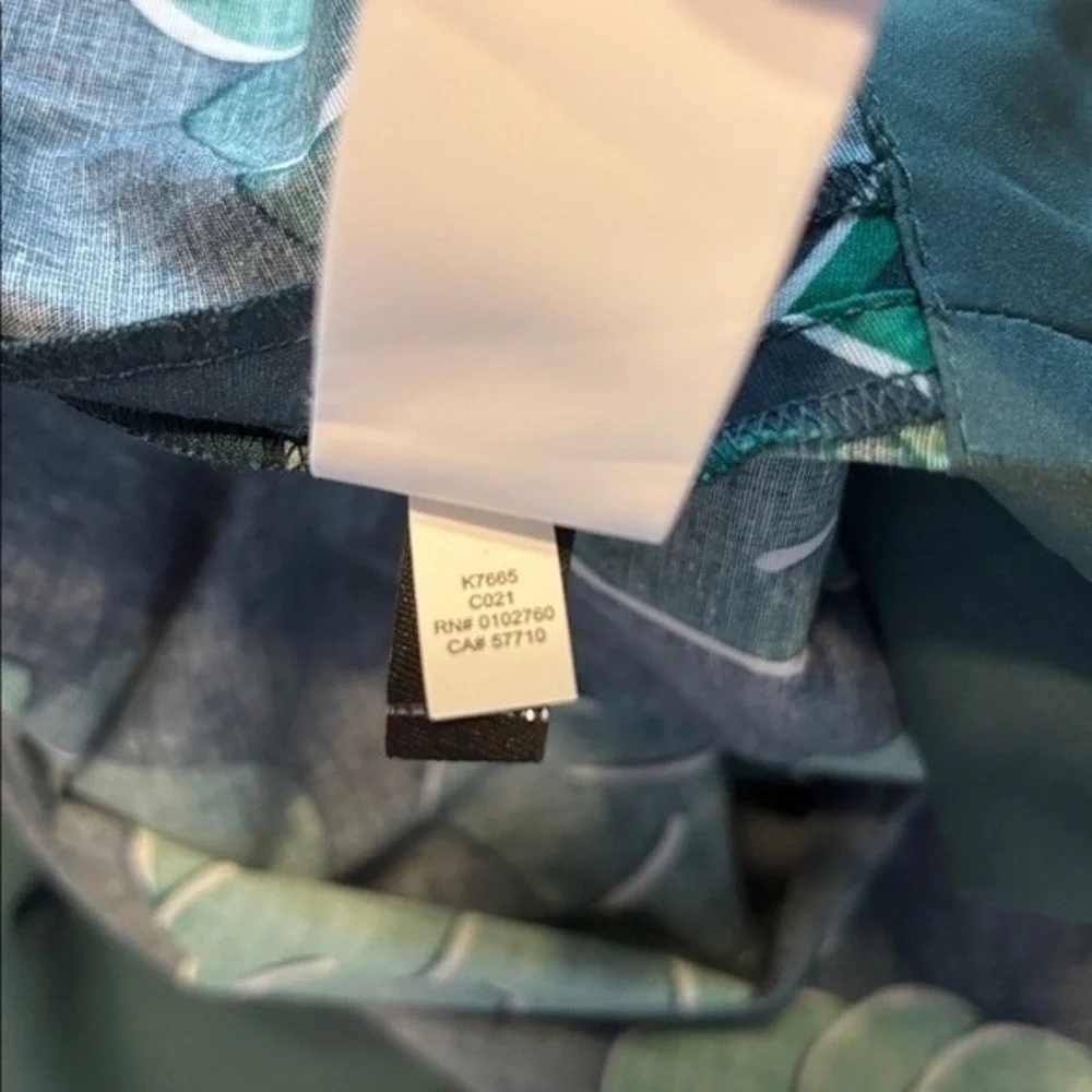 Kate Spade Monstera‎ Leaves Poplin Bow Midi Dress size 14